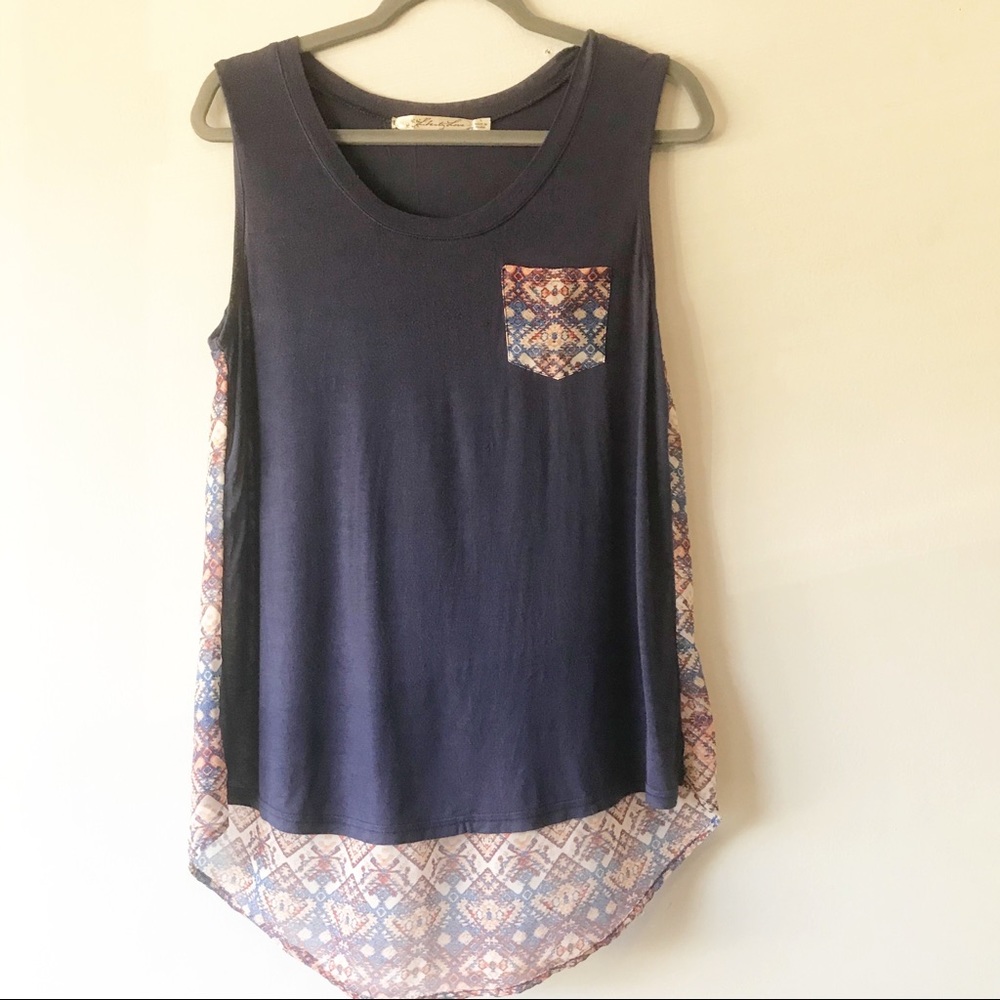 Liberty Love Scoop Neck High-Low Top